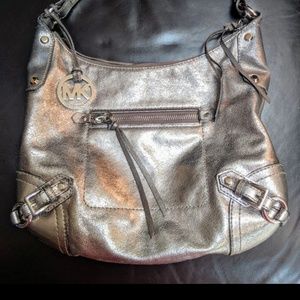 Michael Kors Nickel Metallic Fallon Purse